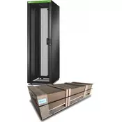 APC Easy Rack, 42U/60cm/100cm, črn, s streho,, s stranskimi ploščami, brez dna, nesestavljen