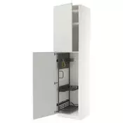 METOD Visoki element za sredst za cišc, bijela/Aspudden svijetlo siva, 60x60x240 cm