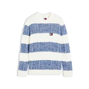 Tommy Jeans Pulover safir/bela