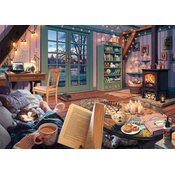Ravensburger Puzzle Moje zatočišče št. 6: Udobna soba 1000 kosov