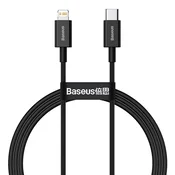 Baseus CATLYS-A01 Superior Kabel za brzo punjenje podataka USB-C na Lightning 20W 1m Crni