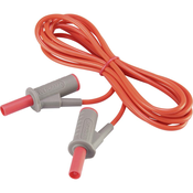 VOLTCRAFT Visokofleksibilni varnostni merilni kabel [lamelni vtič 4 mm-lamelni vtič 4 mm] 2 m rdeče barve MSB-501 10 A