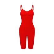 cfab Oblikovanje postave Bodysuit Sculpting Shapewear mit Shorts ognjeno rdeča
