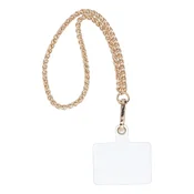 OEM Vrvica za telefon, obesek za telefon – CHAIN #43/dolžina vrvice 40 cm (20 cm v zanki)/za zapestje – zlata