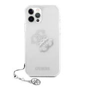 Guess Guess 4G Big Logo Charm - Ohišje za iPhone 12 Pro Max (srebrni okraski)