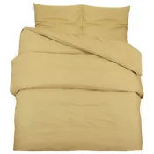 Vidaxl Posteljnina taupe 135x200 cm bombaž