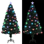 vidaXL Umetna novoletna jelka s stojalom/LED 150 cm 170 vejic