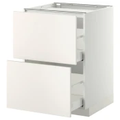 METOD / MAXIMERA Pod.ormar.grej.ploca/2front/2fiok, bela/Veddinge bela, 60x60 cm