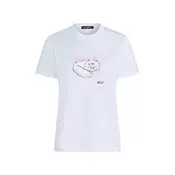 Karl Lagerfeld Majica  azur / rosé / črna / bela