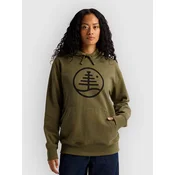 Burton Family Tree moški pulover s kapuco dried moss