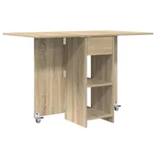 Vidaxl Jedilna miza 115 x 70 x 75 cm Inženirski les Sonoma hrast