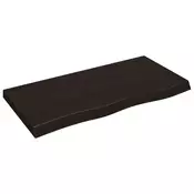 Kupaonska radna ploča tamnosmeđa 100x50x(2-6) cm tretirano drvo