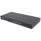 Intellinet 561259 mrežno stikalo Brez upravljanja Gigabit Ethernet (10/100/1000) Power over Ethernet (PoE) Črna