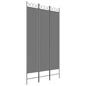 Vidaxl Paravan 3-delni antracit 120x220 cm blago