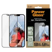Kaljeno steklo UWF za iPhone 17e/16e/14/13/13 Pro, Črna, PanzerGlass