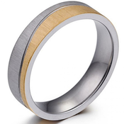Muški prsten pecat - srebro / zlato / 59 mm KP17602