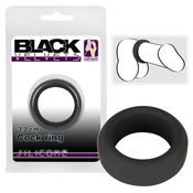 Black Velvet - obroček za penis z debelimi stenami (3,2 cm) - črn