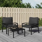 vidaXL Vrtni stoli s sivimi blazinami 2 kosa 68x76x79 cm jeklo