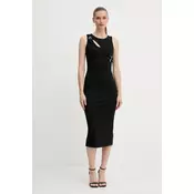 Obleka Versace Jeans Couture črna barva, 79HAO908 J0092