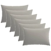 vidaXL Prevleka za blazino 6 pcs HEERLEN Siva 50 x 70 cm Poliester