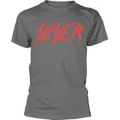 Slayer Distressed Logo Charcoal Grey XL Majica