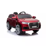 Audi Q5 2019 Licencirani auto na akumulator sa kožnim sedištem i mekim gumama - Crveni