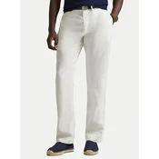 Polo Ralph Lauren Hlače iz tkanine 710A13235004 Bela Classic Fit