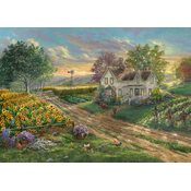 Schmidt - Puzzle Thomas Kinkade: Polja suncokreta - 1 000 dijelova