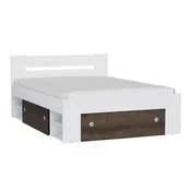 Krevet Novsore 130 (Bijela) Bracni, Bijela, 160x200, Laminirani iveral, 165x205x86cm