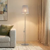 TK Lighting Stojna svetilka Elizabeth, pesek/bež, lan, višina 152 cm, E27 - Dnevna soba/jedilnica - Sodobni - bež, peščena - Tkanine/tekstil