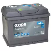 EXIDE akumulator premium EA640. 64D+ 640A(EN)