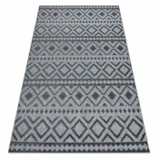 eoshop Preproga Strukturna SOLE D3852 Boho, diamantov - ravnega tkalstva siva ( - Velikost: 140x190 cm)