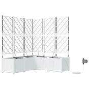 Vrtna saksija 5 pcs Bijeli 120 x 120 x 142 cm Plastika