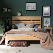 Homestyle4U Posteljni okvir, 140x200 cm, rjava