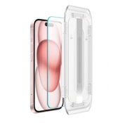 shumee Kaljeno steklo 9H za zaslon iPhone 15 z aplikatorjem