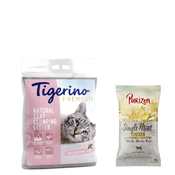 2x 12kg Tigerino Premium pijesak + 100g Purizon Single Meat s piletinom gratis! - Miris bijele ruže