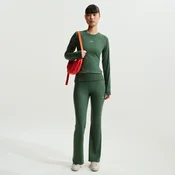 Nike Chill Knit Womens Mid-Rise Tight Ribbed Trousers