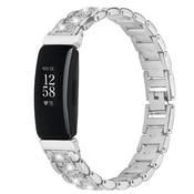 INF Eleganten diamantni nerjaveče jekleni pas, združljiv s Fitbit Inspire 1/2/HR Silver, (5000090642)