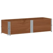 Vidaxl Vrtno korito rjavo 150x50 cm trdna borovina