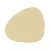 Podstavek za kozarce CURVE NUPO 11 x 13 cm, limonin sorbet, usnje, LIND DNA