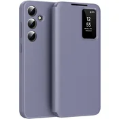 GS Ovitek denarnica s preklopom za Samsung Galaxy S24 Smart View, vijoličen