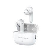 CHAMELEON brezžične ušesne slušalke z mikrofonom A21, bela, ANC, Bluetooth
