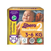 Libero Kratke pleničke za novorojenčke, velikost: 2, 3-6 kg, 312 kos