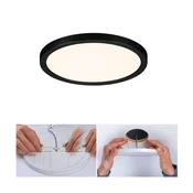 Paulmann Areo LED plošča okrogla črna 3000K O17,5cm - Kopalnica - Sodobni - črna, bela - Plastika