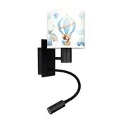 Brilagi - LED fleksibilna lampa BOBO 1xE27/25W/230V + LED/3W crna/bela/plava/medvedici