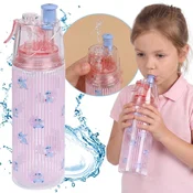 Disney DISNEY Stitch Steklenica za vodo z ustnikom in razpršilnikom, prosojna steklenica za hladne pijače 600 ml