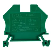 em 2-žilni konektor za tračnico 4 mm2 zelen EURO 43409GR