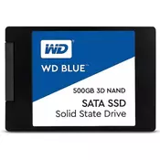 WD SSD Blue 500GB, 2.5, SATA III - WDS500G2B0A  500GB, 2.5, SATA III, do 560 MB/s