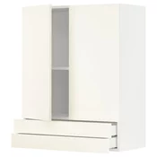METOD / MAXIMERA Zidni ormaric s 2 vrata/2 fioke, bela/Vallstena bela, 80x100 cm