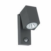 Eglo Sakeda spoljna zidna lampa, led, 5w, 3000k, sa senzorom, liveni aluminijum/antracit